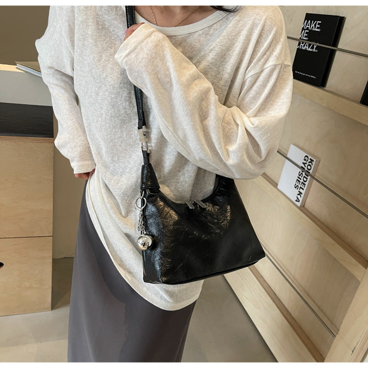 High-grade Light Luxury Glossy Dumpling Bag