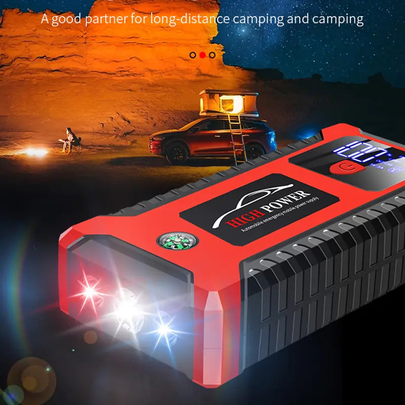 Car Jump Starter 1000A 12V Output Portable Emergency Start-up Charger for Cars Booster Battery Starting Device, 26000mAh/20000mAh