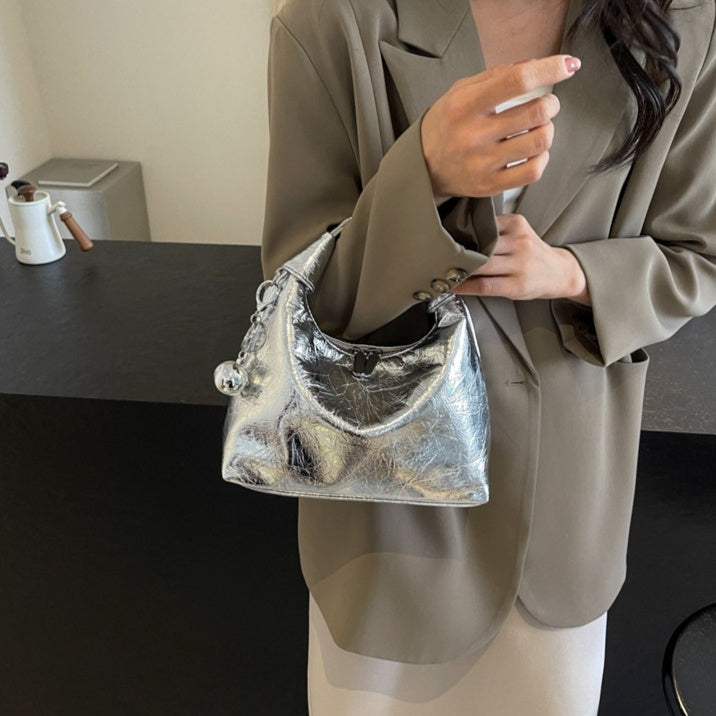 High-grade Light Luxury Glossy Dumpling Bag