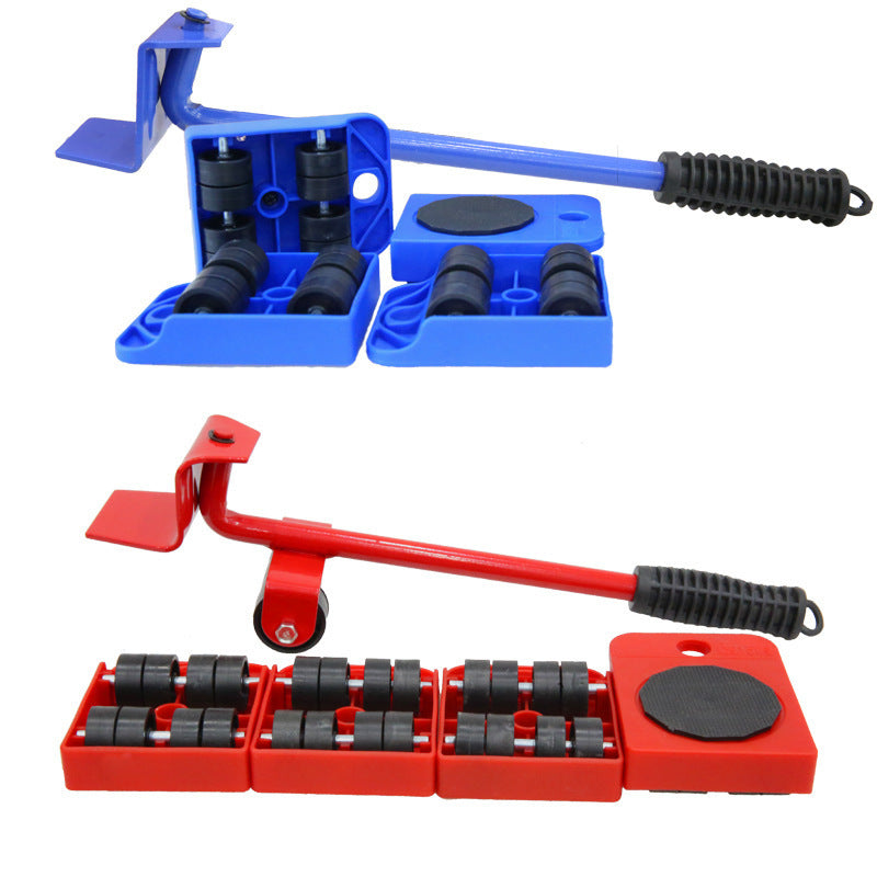 Furniture Lifter Tool Set Furniture Movers with 4 Wheels, Furniture Lifter with 4 360° Rotatable Rubber Universal Wheels, Maximum Load 440LBS