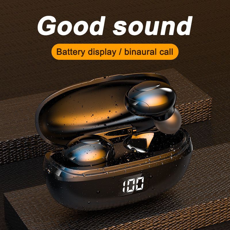 Wireless Bluetooth Headset Waterproof Digital Display Sports In-ear  Noise Reduction