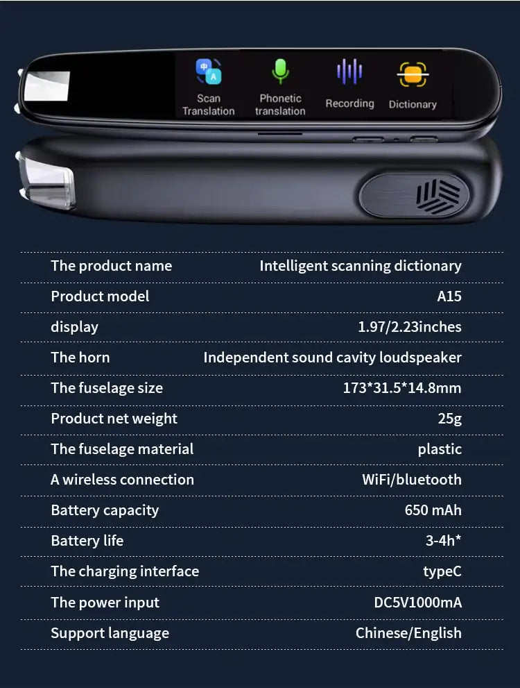 Translation Scanning Reading Pen Supports 112 Languages