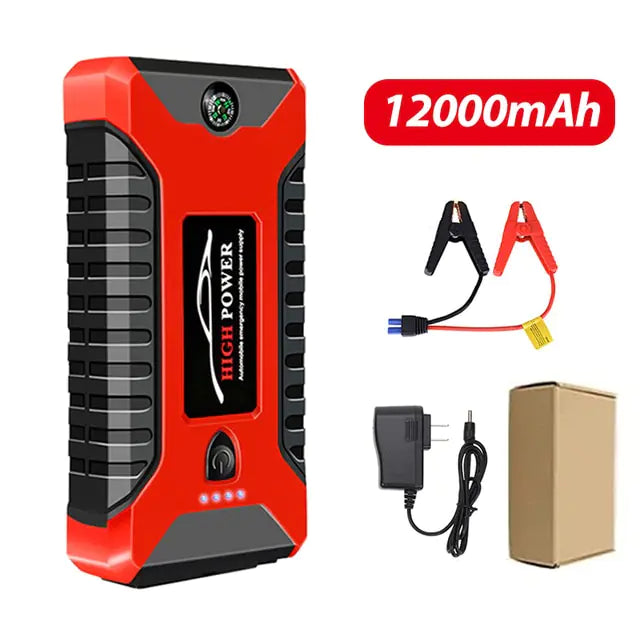 Car Jump Starter 1000A 12V Output Portable Emergency Start-up Charger for Cars Booster Battery Starting Device, 26000mAh/20000mAh