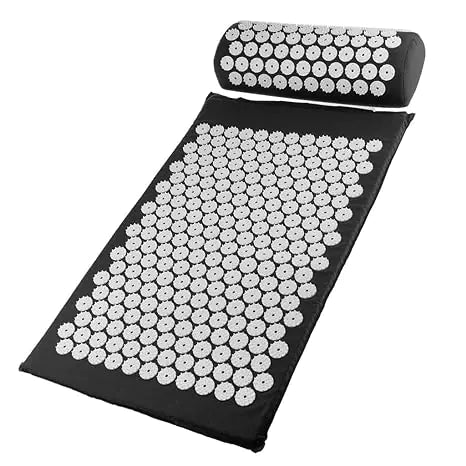 Acupressure Therapy Mat and Pillow Set for Back/Neck Pain Relief and Muscle Relaxation