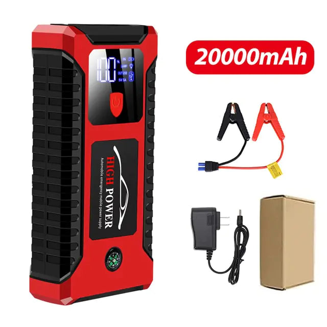 Car Jump Starter 1000A 12V Output Portable Emergency Start-up Charger for Cars Booster Battery Starting Device, 26000mAh/20000mAh