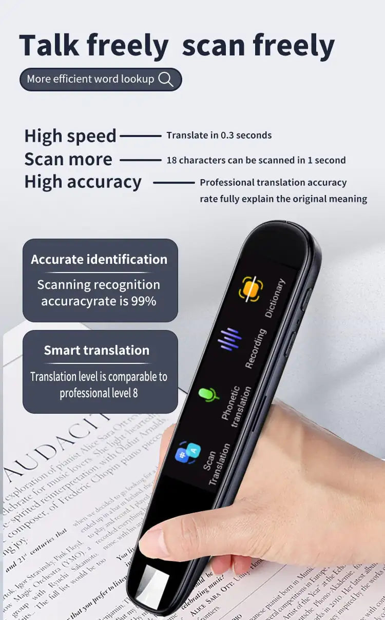 Translation Scanning Reading Pen Supports 112 Languages