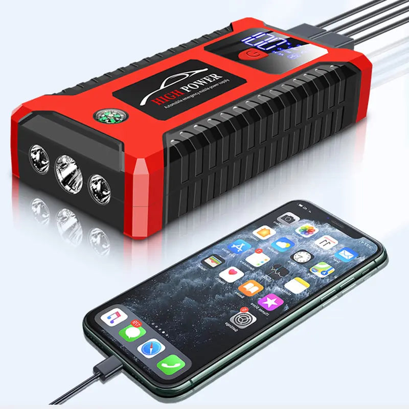 Car Jump Starter 1000A 12V Output Portable Emergency Start-up Charger for Cars Booster Battery Starting Device, 26000mAh/20000mAh