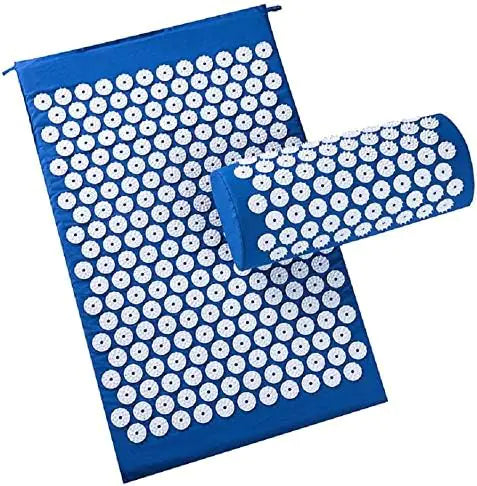 Acupressure Therapy Mat and Pillow Set for Back/Neck Pain Relief and Muscle Relaxation