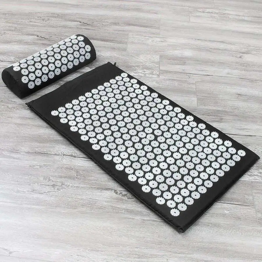 Acupressure Therapy Mat and Pillow Set for Back/Neck Pain Relief and Muscle Relaxation