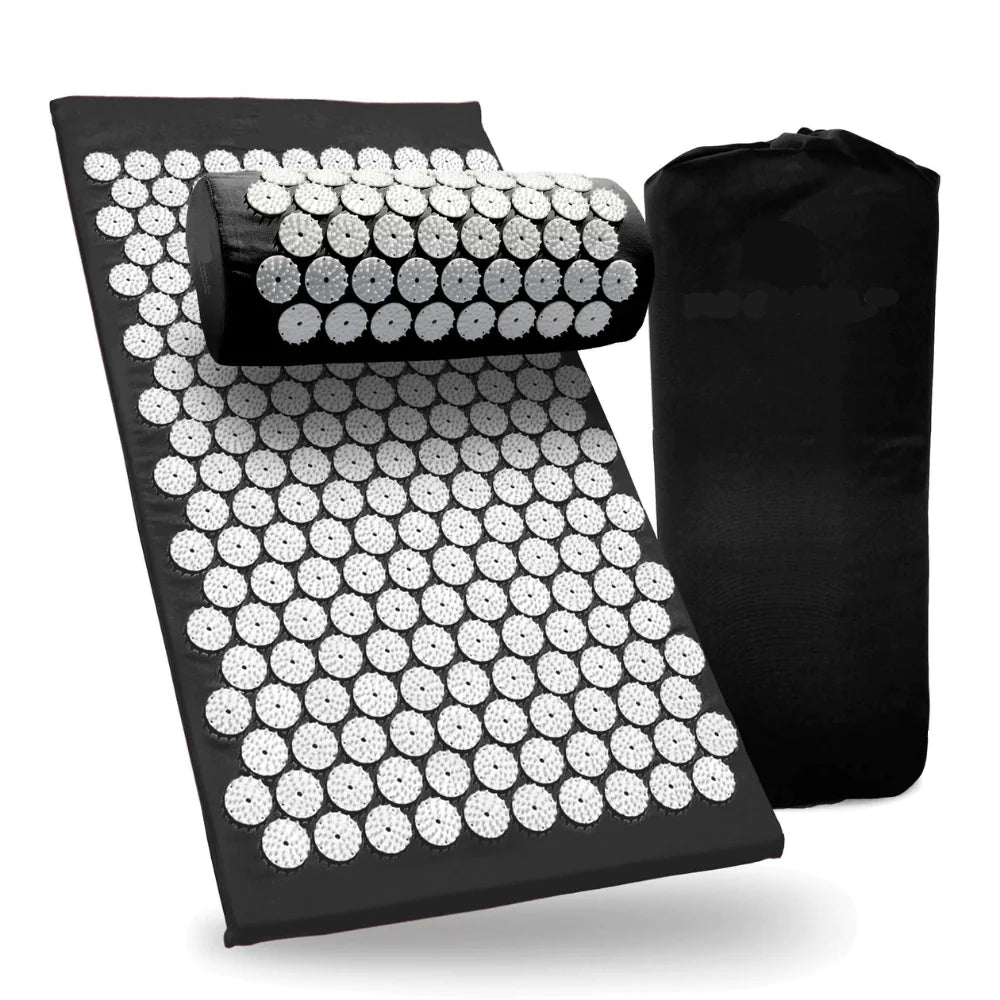 Acupressure Therapy Mat and Pillow Set for Back/Neck Pain Relief and Muscle Relaxation